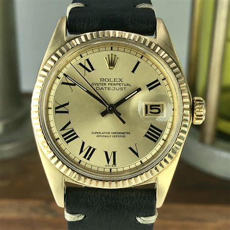 rolex datejust vintage gold